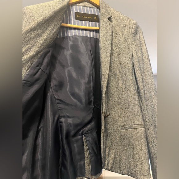 ZARA BASIC one button lined blazer petite M - Picture 8 of 12